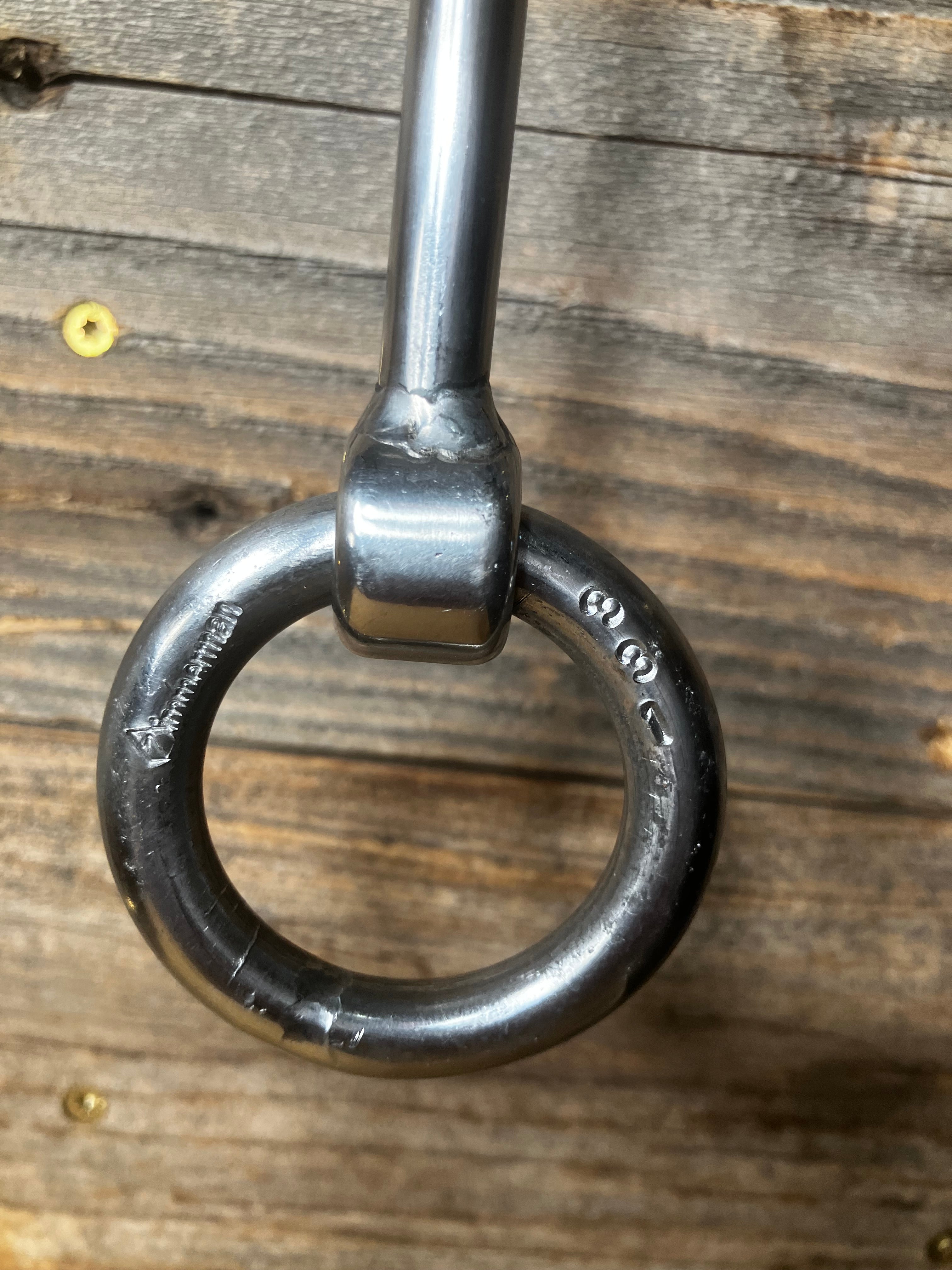 Small ring straight smooth snaffle