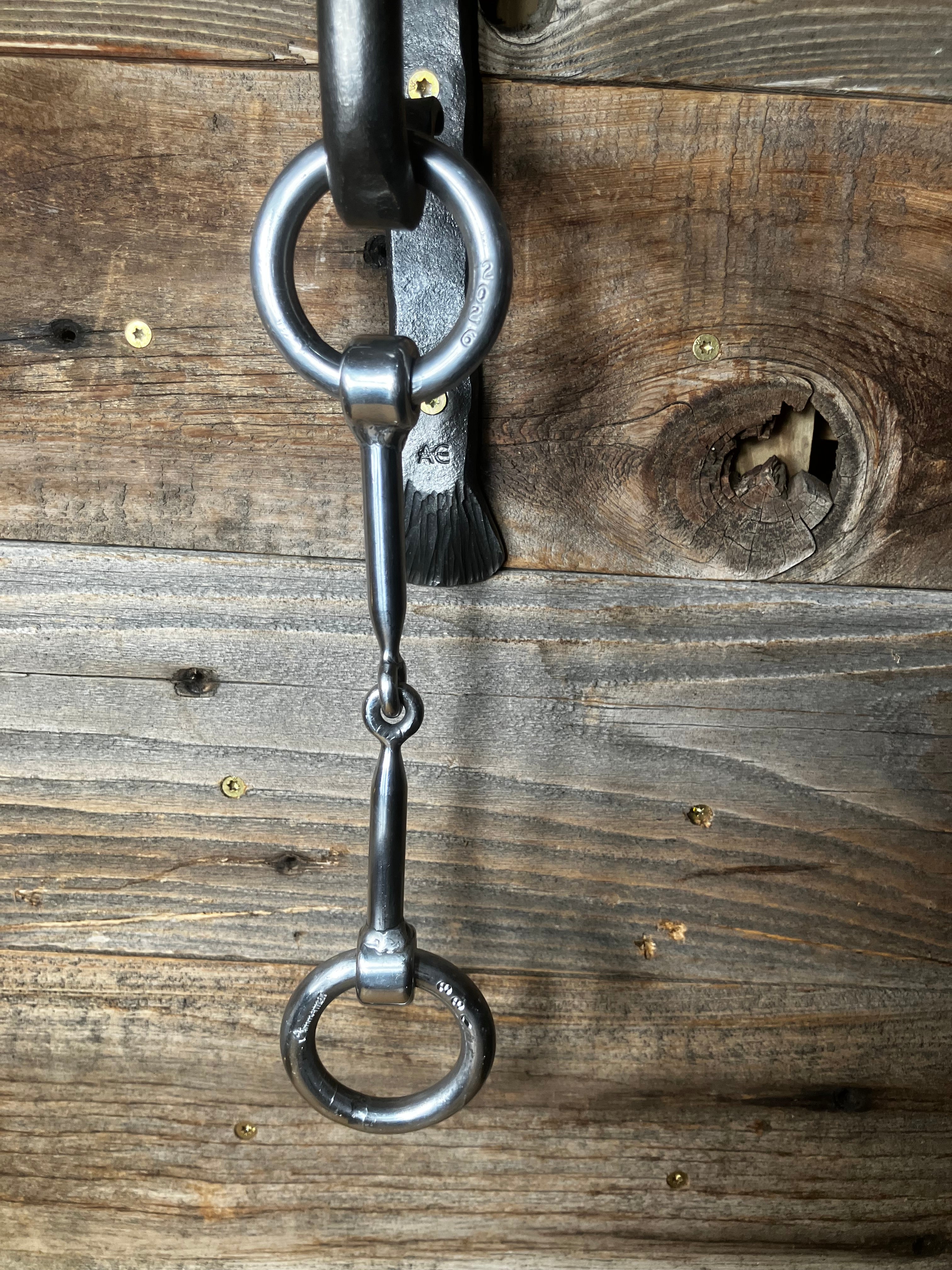 Small ring straight smooth snaffle