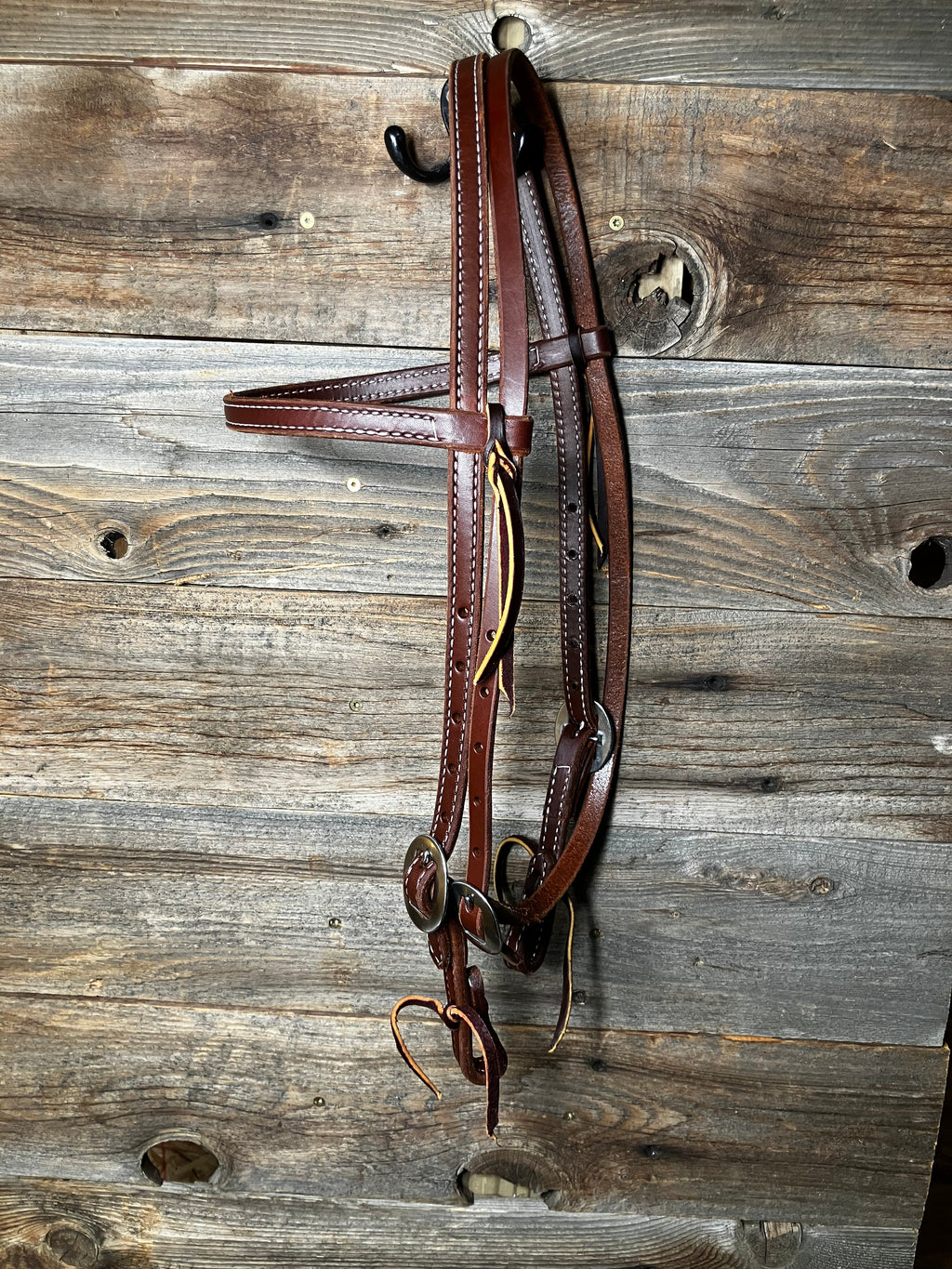 Stainless steel stitched browband