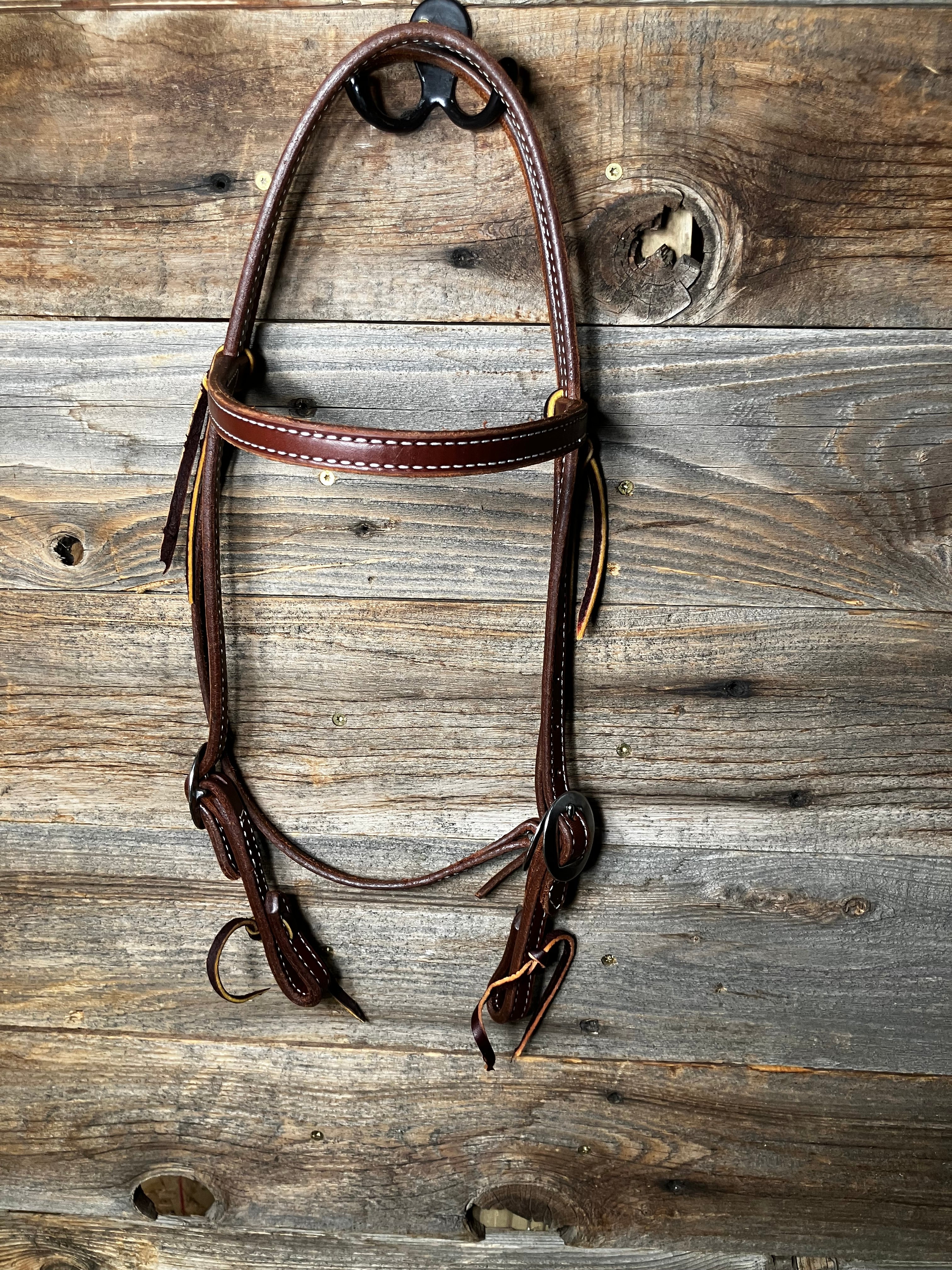 Stainless steel stitched browband