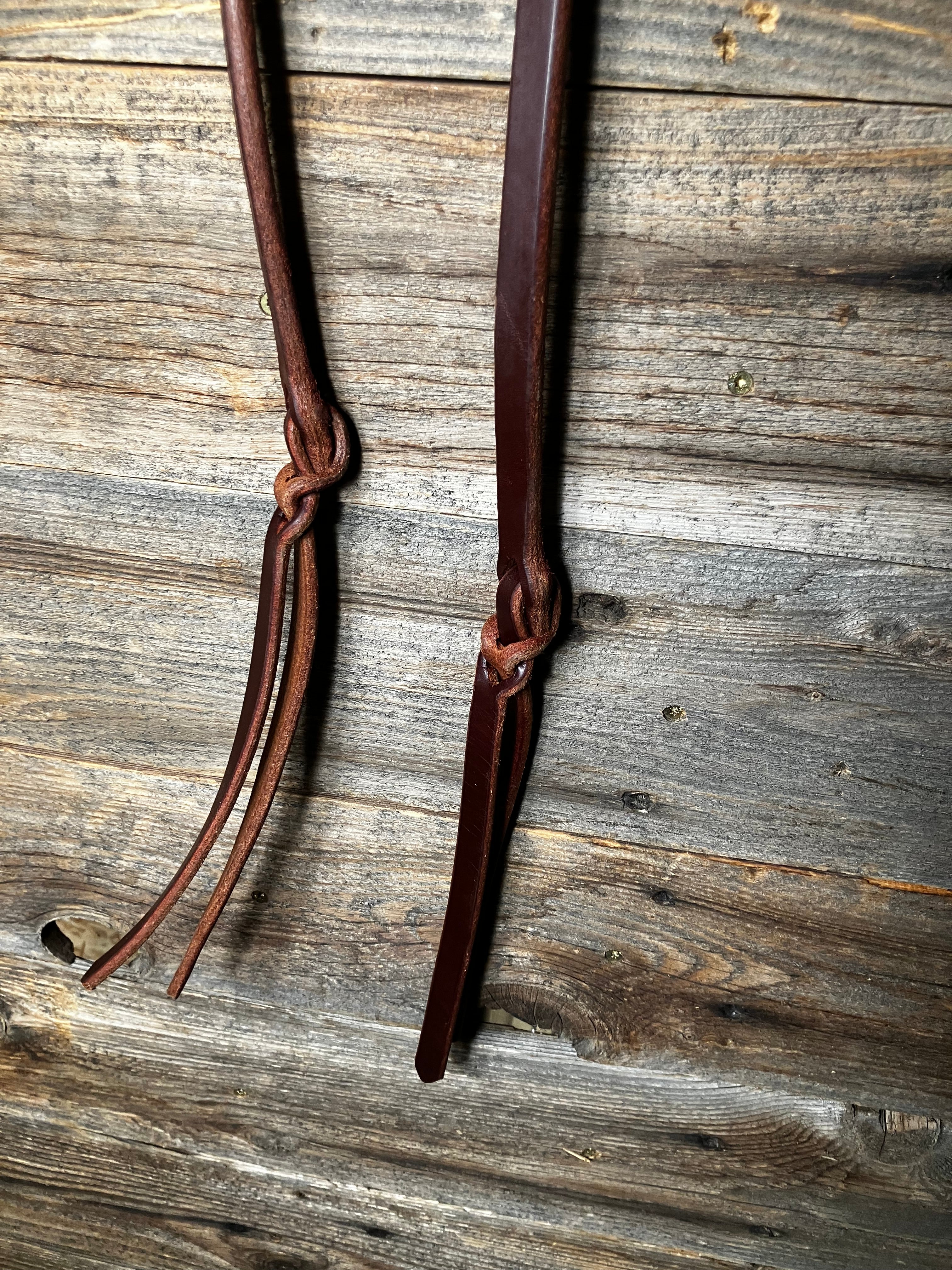 5/8 heavy oil split reins w/ poppers