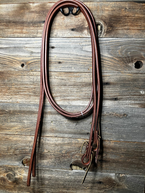5/8 weighted tip split reins