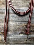 5/8 weighted tip split reins