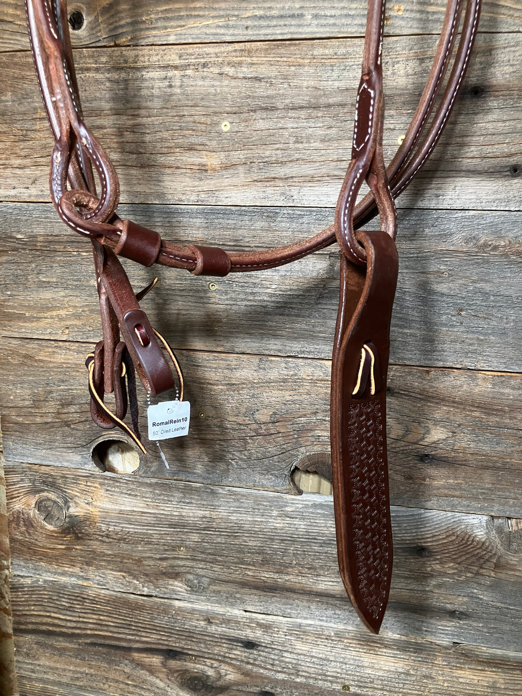 50 inch rolled leather romal